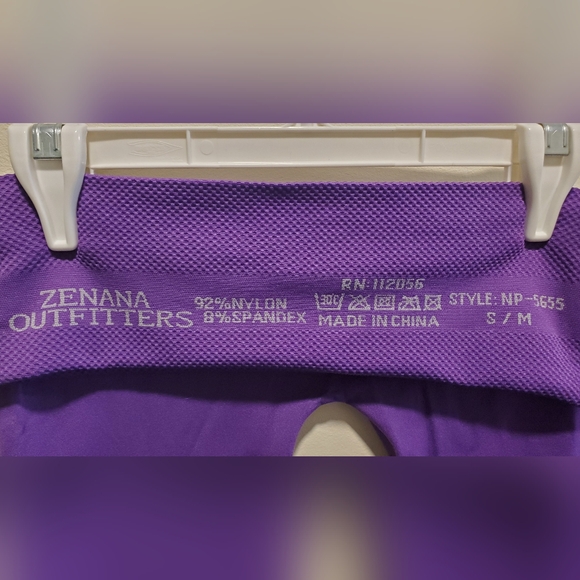 ZENANA OUTFITTERS | 2 Pairs Purple & Dark Grey Opaque Leggings in Size S/M - Picture 5 of 6